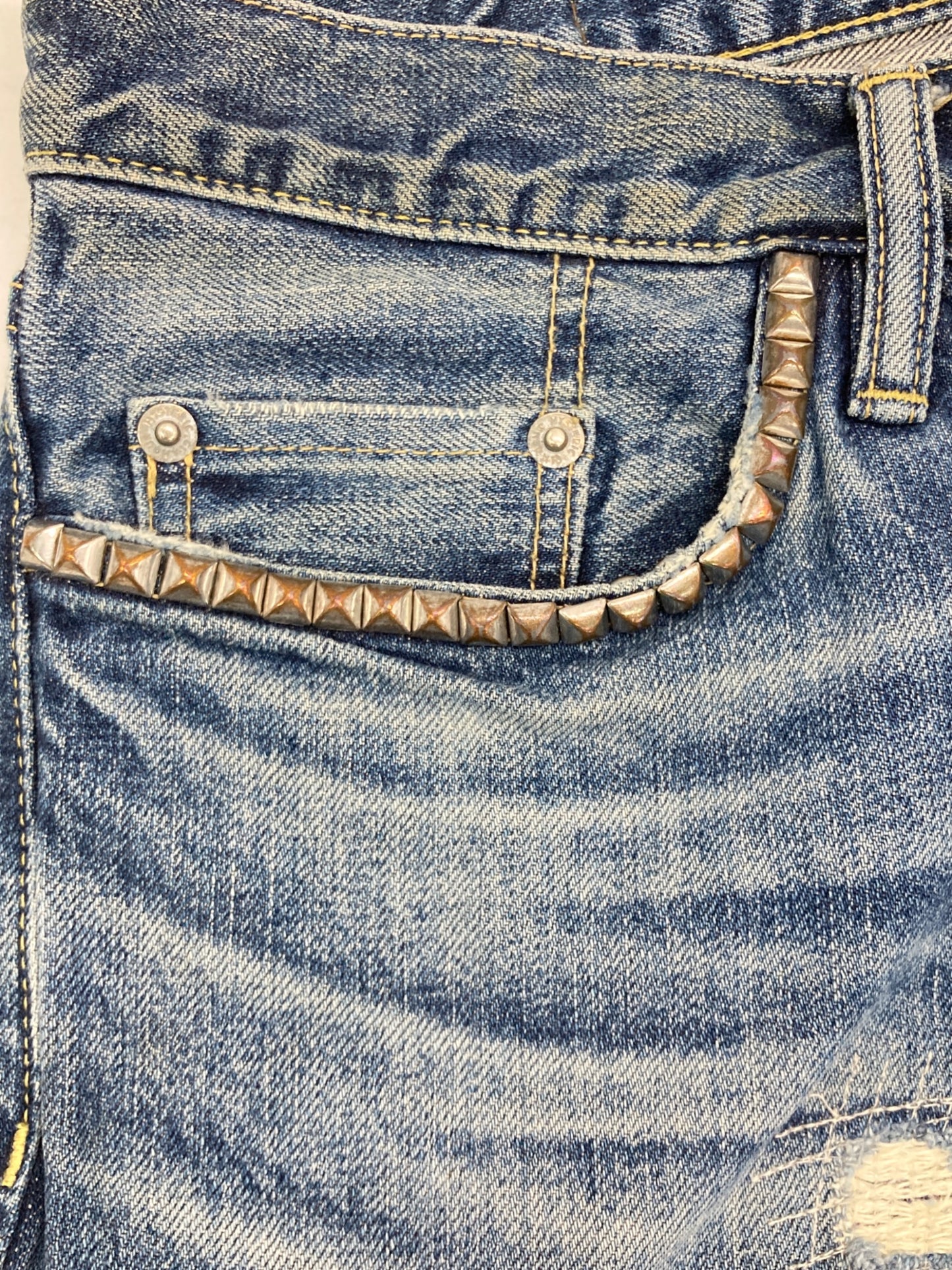 [Pre-owned] Hysteric Glamour Crash Repair Denim Pants 0242AP03