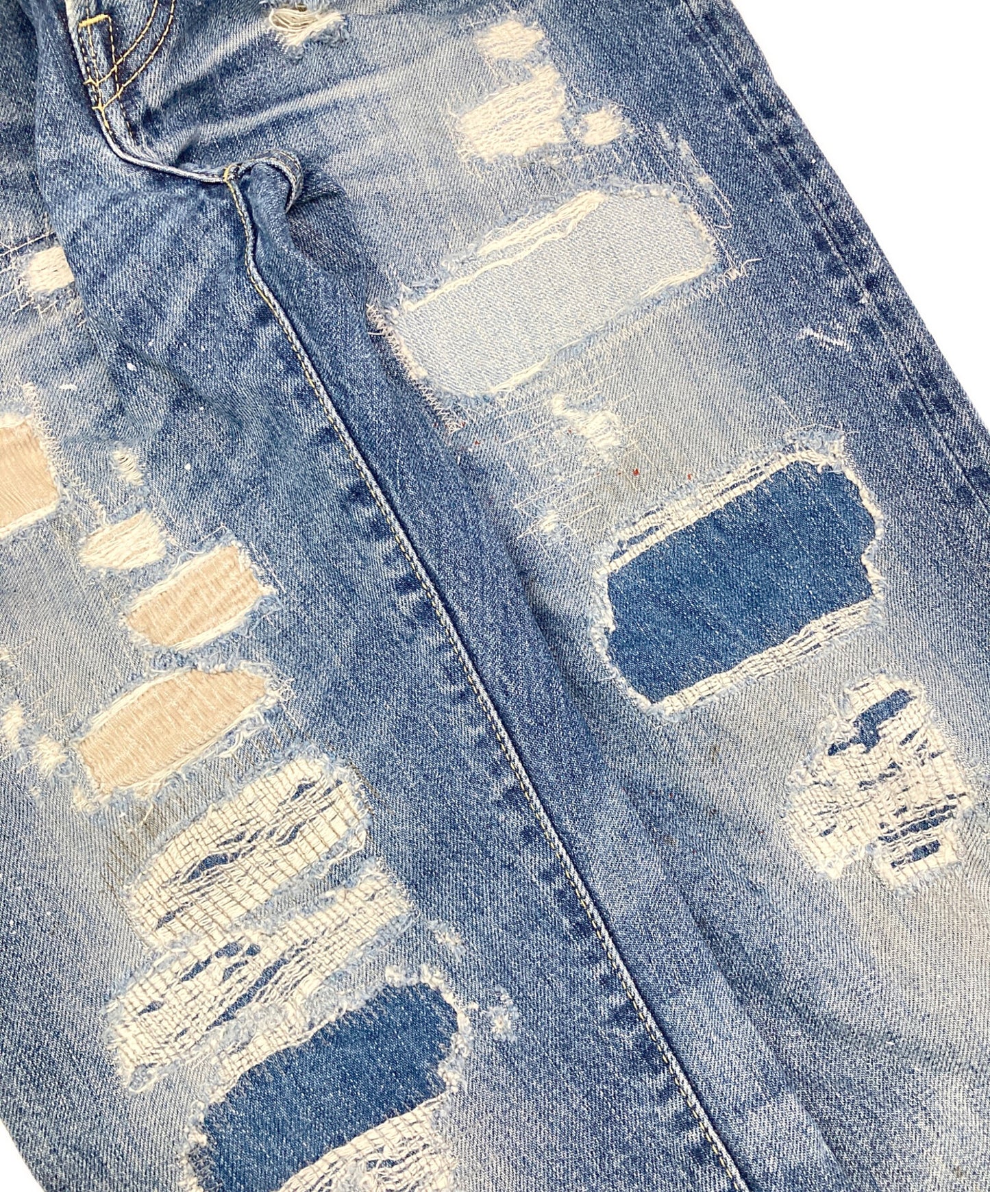 [Pre-owned] Hysteric Glamour Crash Repair Denim Pants 0242AP03