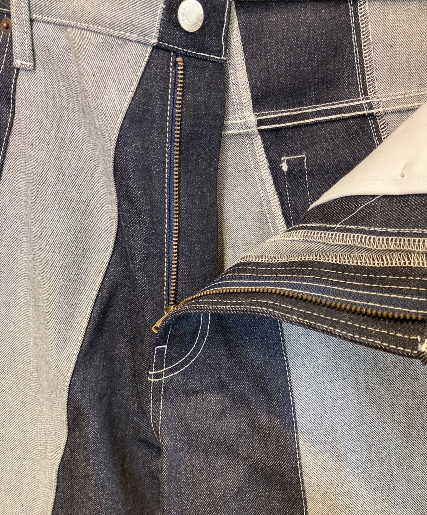 [Pre-owned] SUPREME Paneled Stripe Baggy Jean