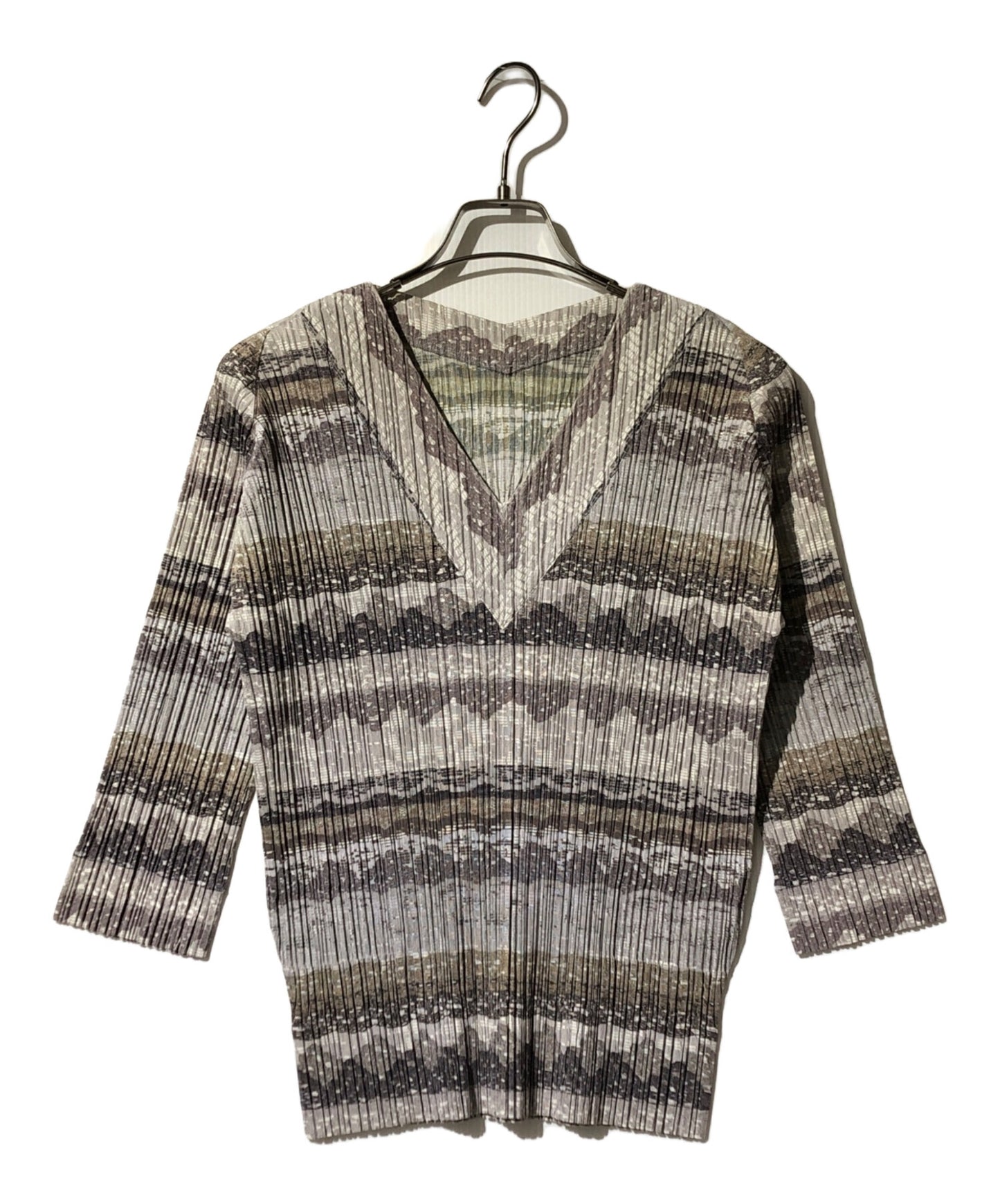 [Pre-owned] PLEATS PLEASE Transfer print pleated cut and sewn PP91-JK453