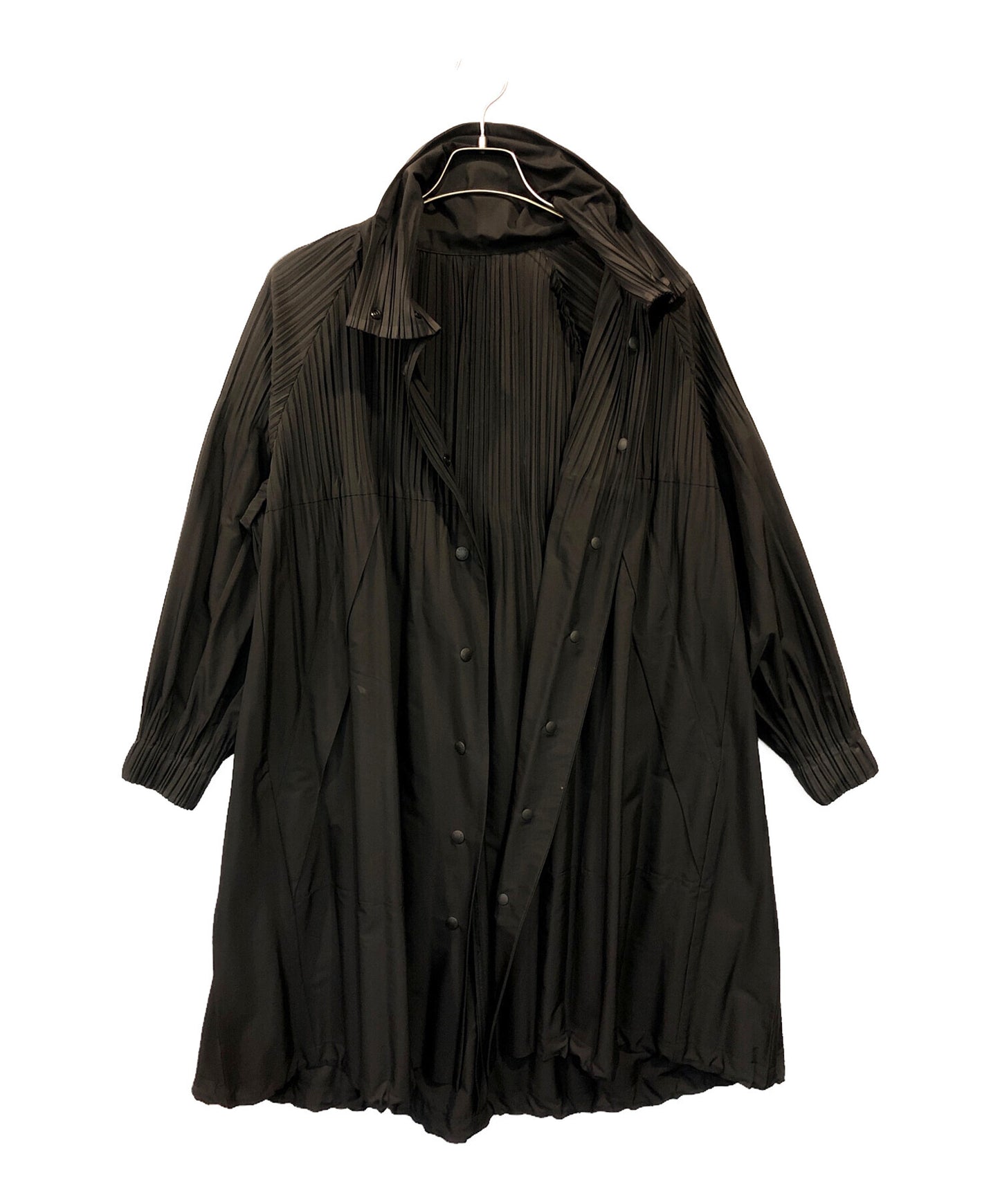 [Pre-owned] PLEATS PLEASE Long Coat with Pleats Switching PP91-ZA503