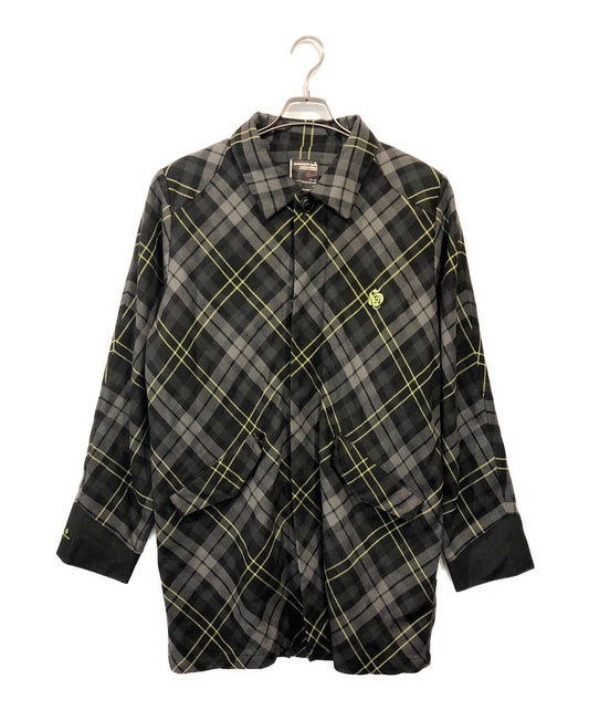 [Pre-owned] A BATHING APE Wool Check Stencil Collar Coat