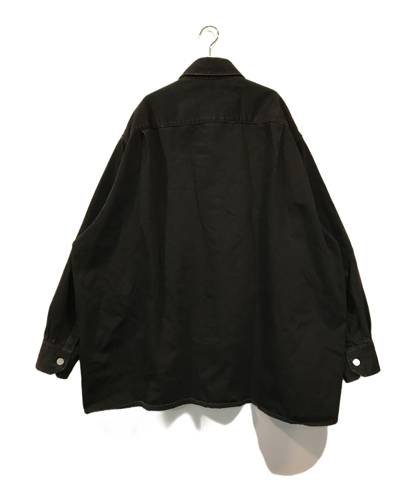 [Pre-owned] RAF SIMONS BIG FIT DENIM SHIRT with TWO PATCHES 191-248