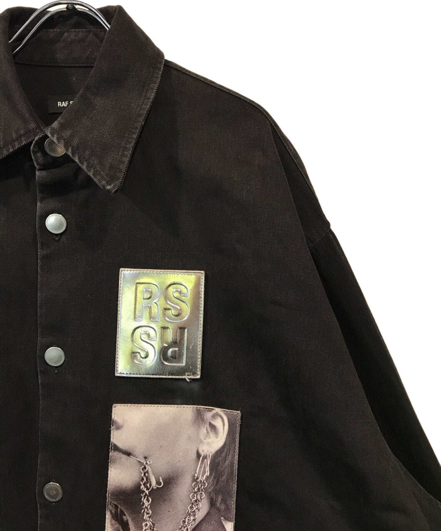 [Pre-owned] RAF SIMONS BIG FIT DENIM SHIRT with TWO PATCHES 191-248