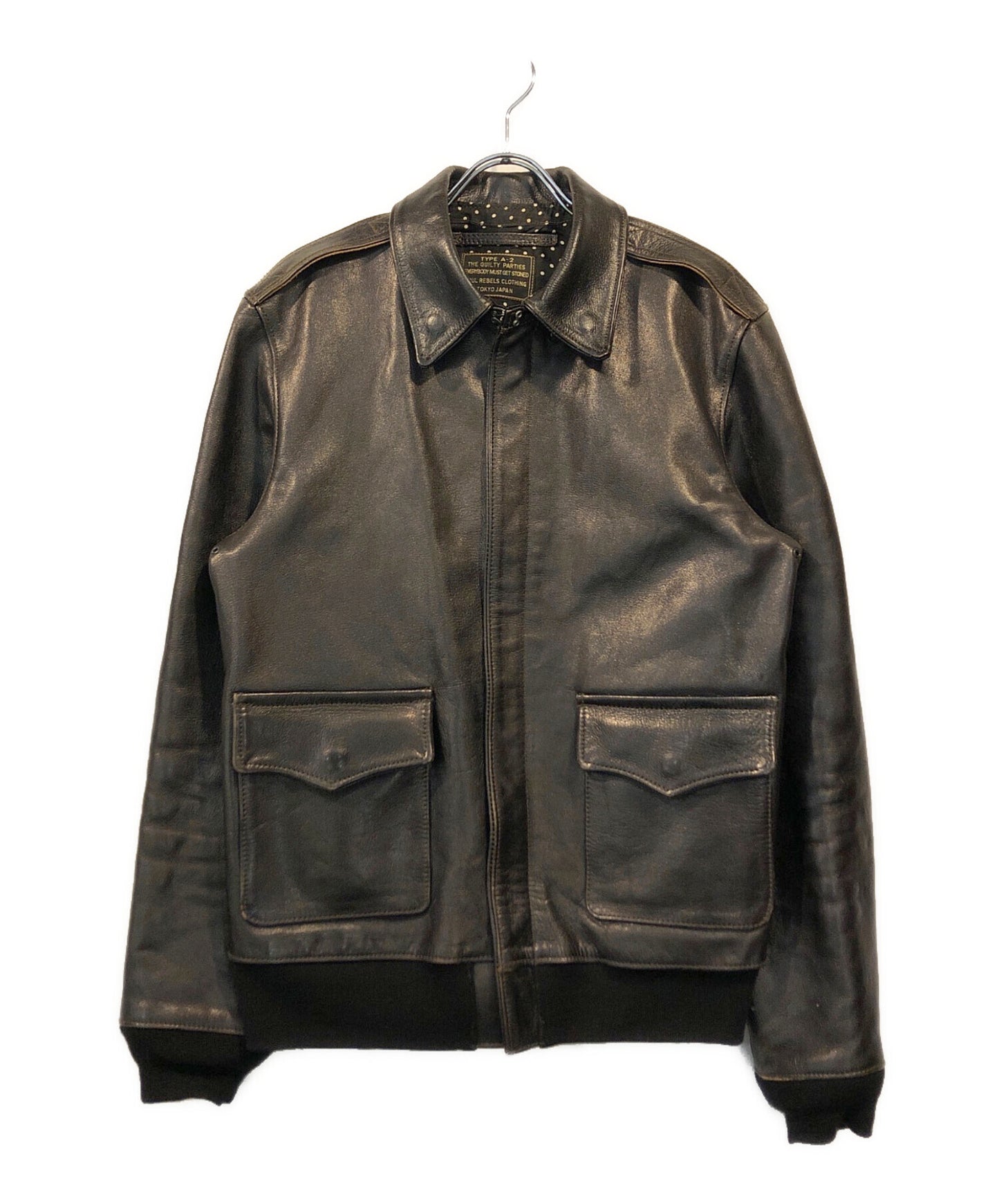 [Pre-owned] WACKO MARIA Leather A-2 Jacket 14AW-LEA-09