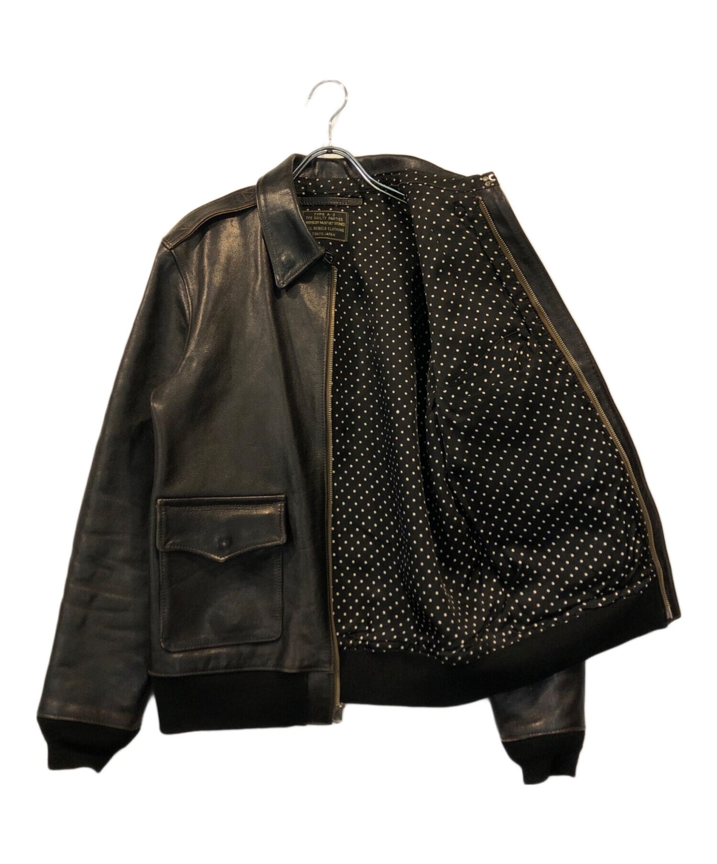 [Pre-owned] WACKO MARIA Leather A-2 Jacket 14AW-LEA-09