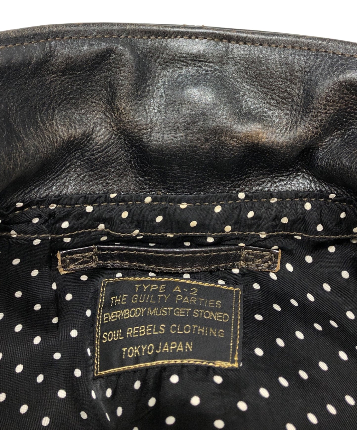 [Pre-owned] WACKO MARIA Leather A-2 Jacket 14AW-LEA-09