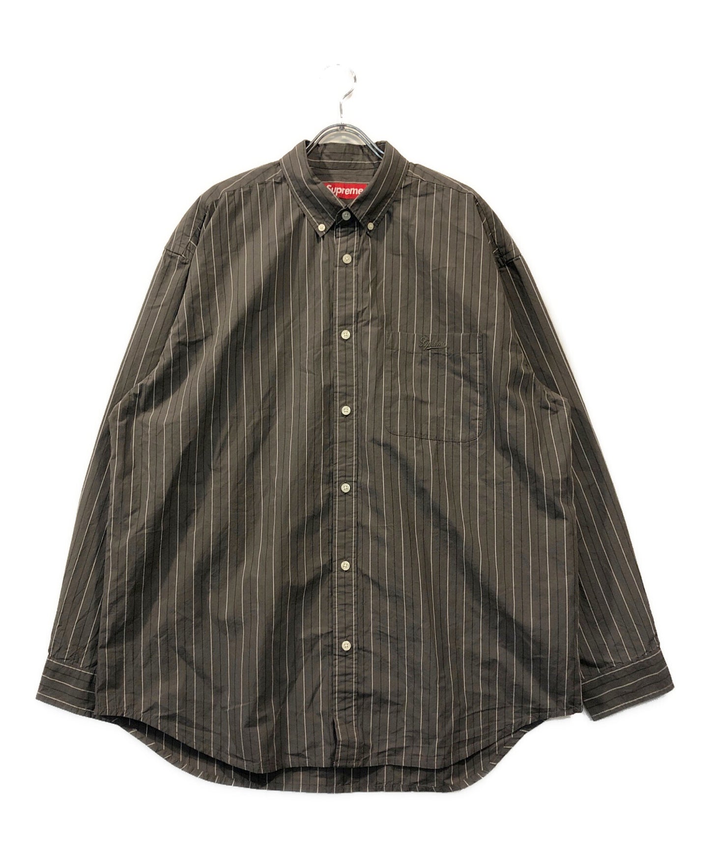 [Pre-owned] SUPREME 24AW Loose Fit Stripe Shirt