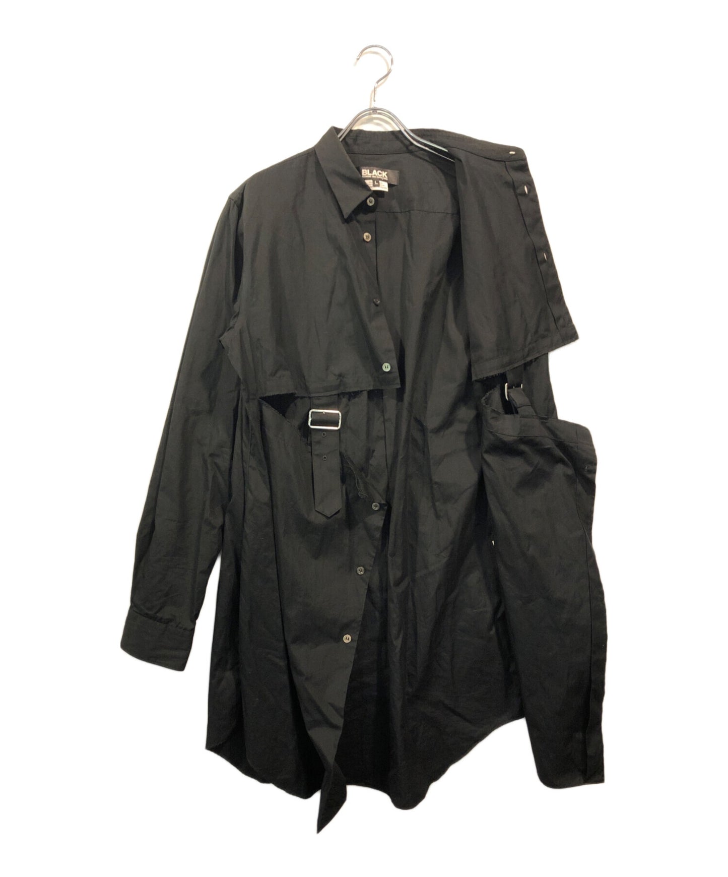 [Pre-owned] BLACK COMME des GARCONS Belt design shirt 1G-B003