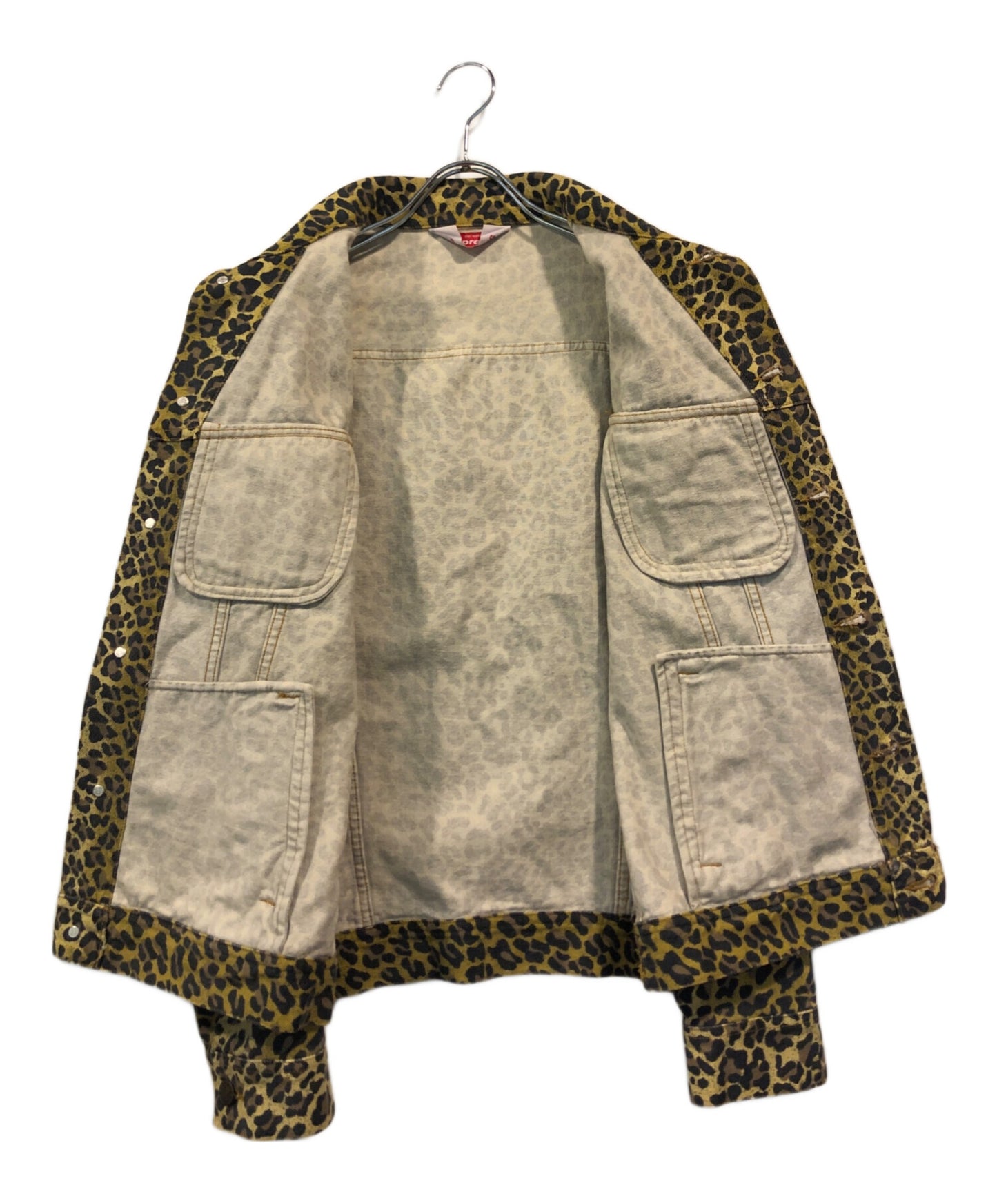 [Pre-owned] SUPREME 15SS Leopard Denim Jacket