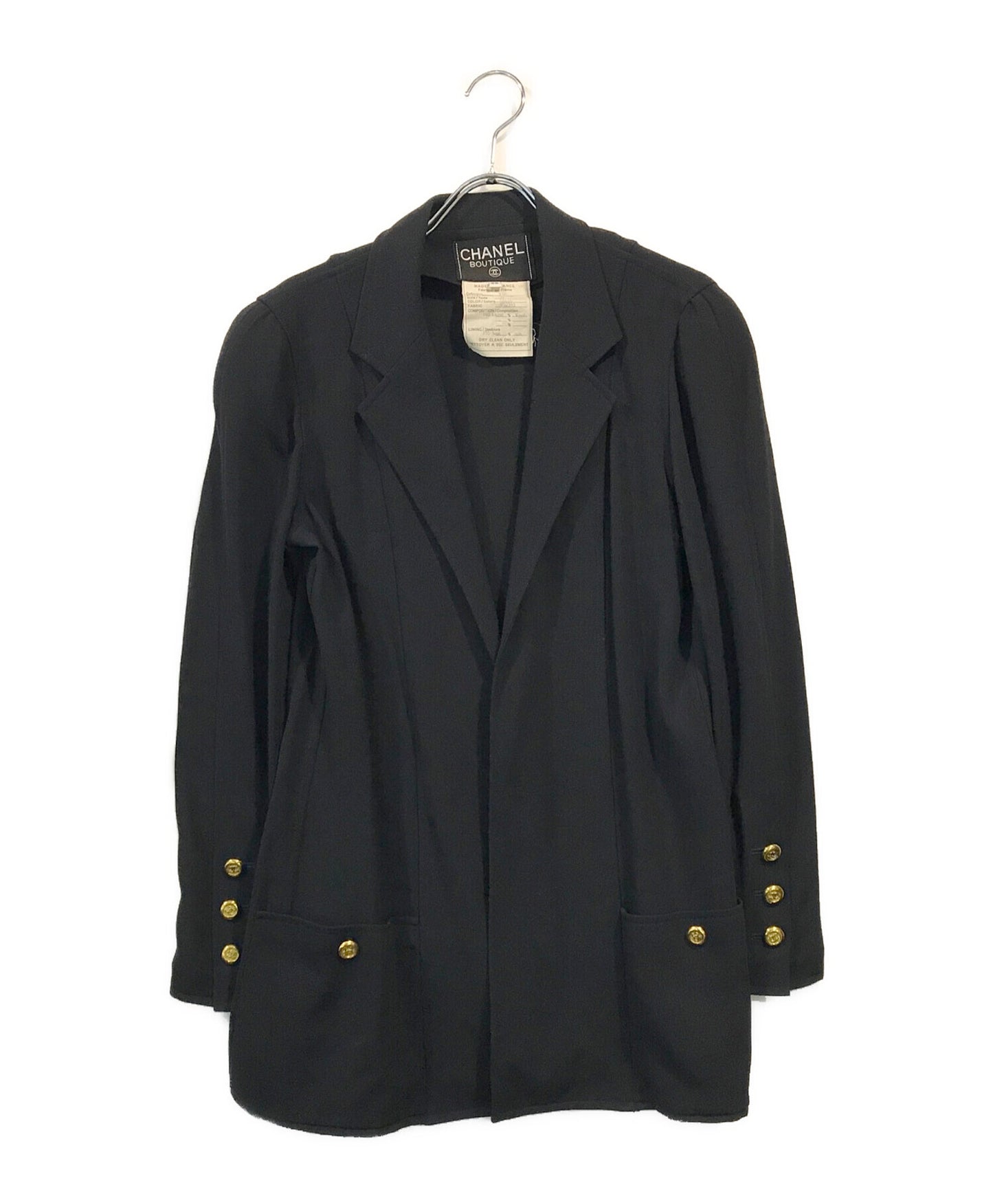 [Pre-owned] CHANEL Coco Mark Gold Button Topper Ancon Jacket U01081