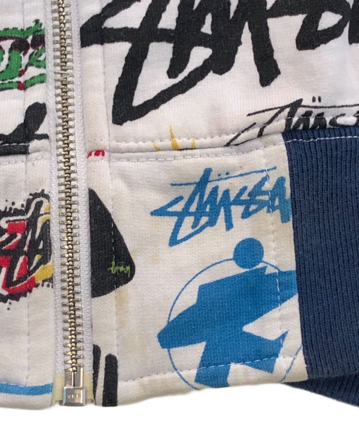 Pre-owned] stussy Logo-printed zip parka of successive