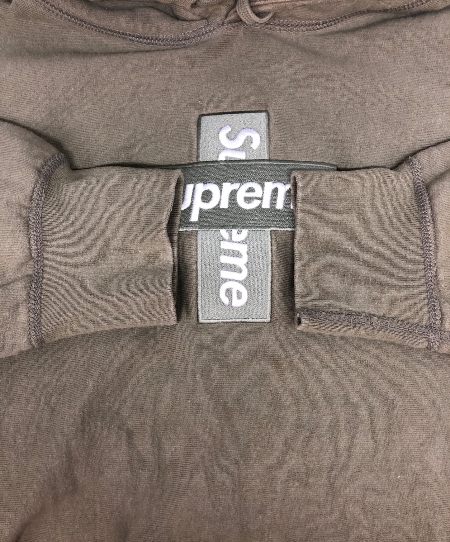 [Pre-owned] SUPREME Cross Box Logo Hooded Sweatshirt