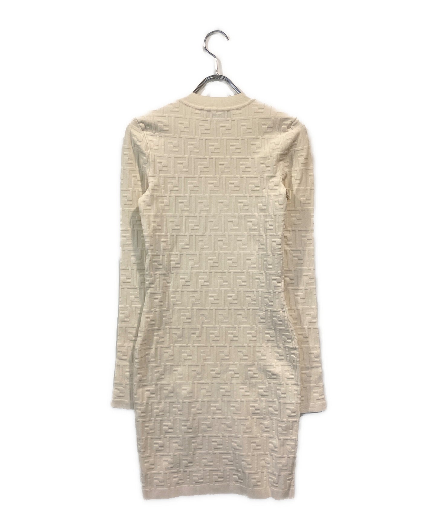 [Pre-owned] FENDI 24AW embossed-FF bodycon dress FZDB85AQ41