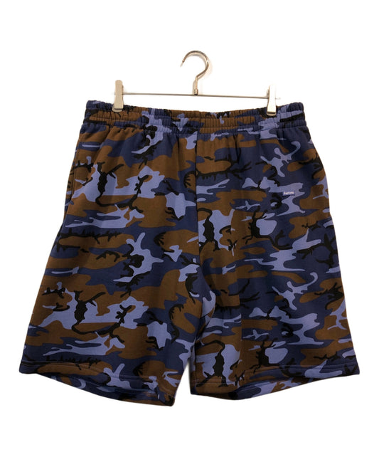 [Pre-owned] SUPREME Small Box Sweatshirt Shorts "Blue Camo"