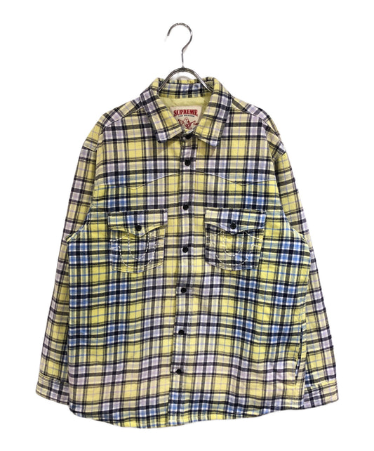 [Pre-owned] SUPREME Quilted, Lined Plaid Flannel Shirt