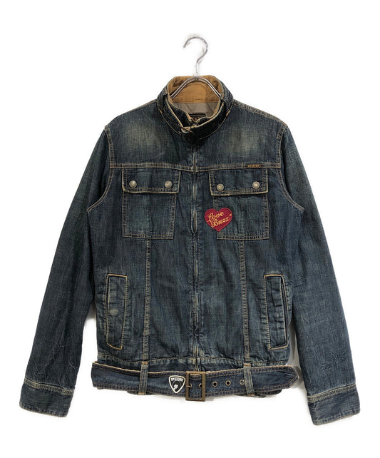 [Pre-owned] Hysteric Glamour Love Buzz Denim Biker Jacket