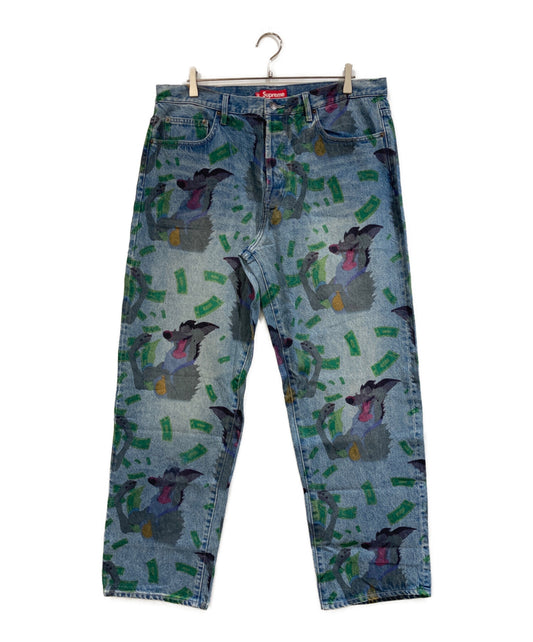 [Pre-owned] SUPREME All Dogs Go To Heaven Loose-Fit Jeans