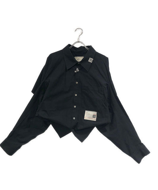 [Pre-owned] Maison MIHARA YASUHIRO Back-Open Cropped Long-Sleeve Shirt C12SH003