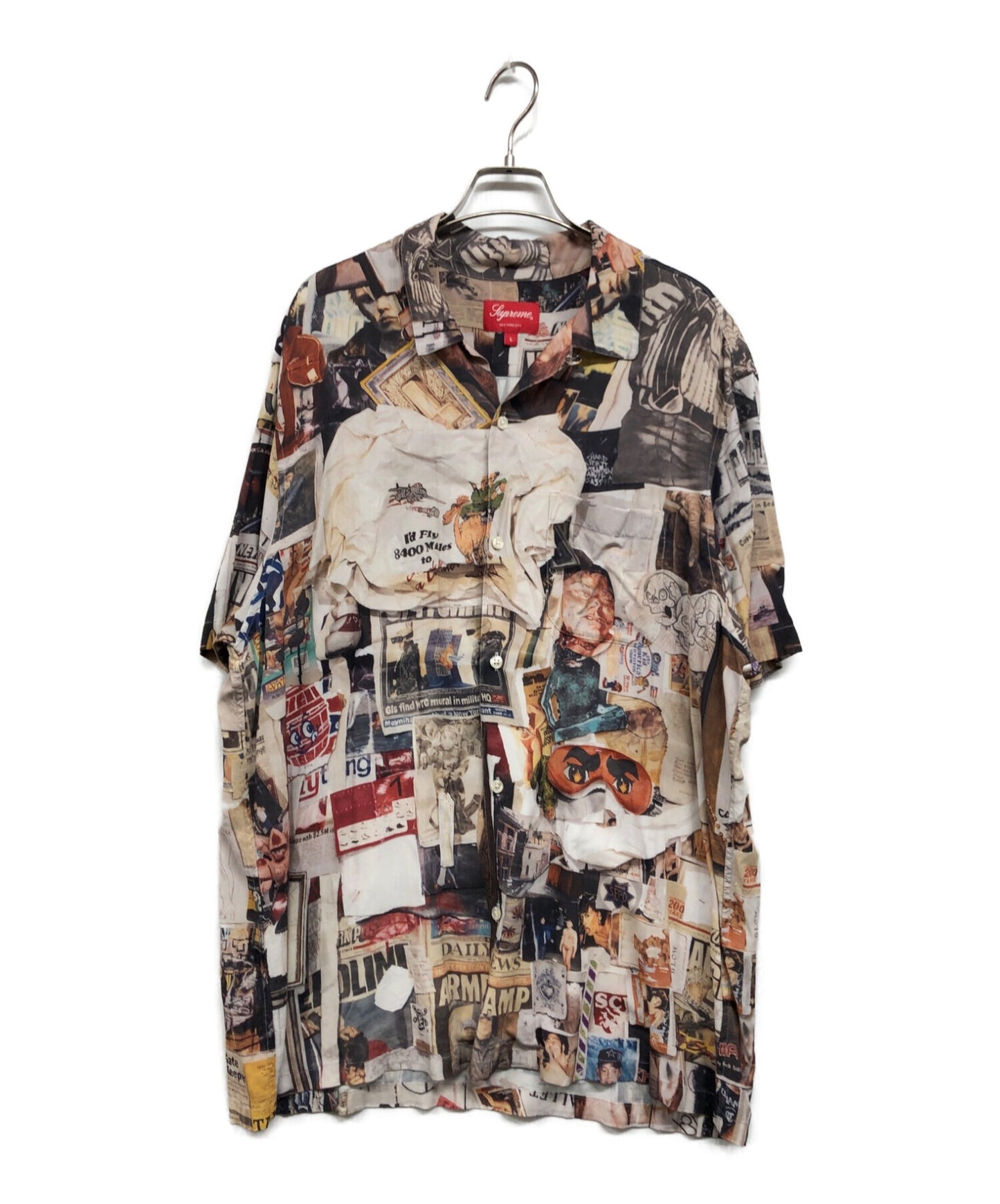 [Pre-owned] SUPREME 21SS Dash's Wall Rayon S/S Shirt