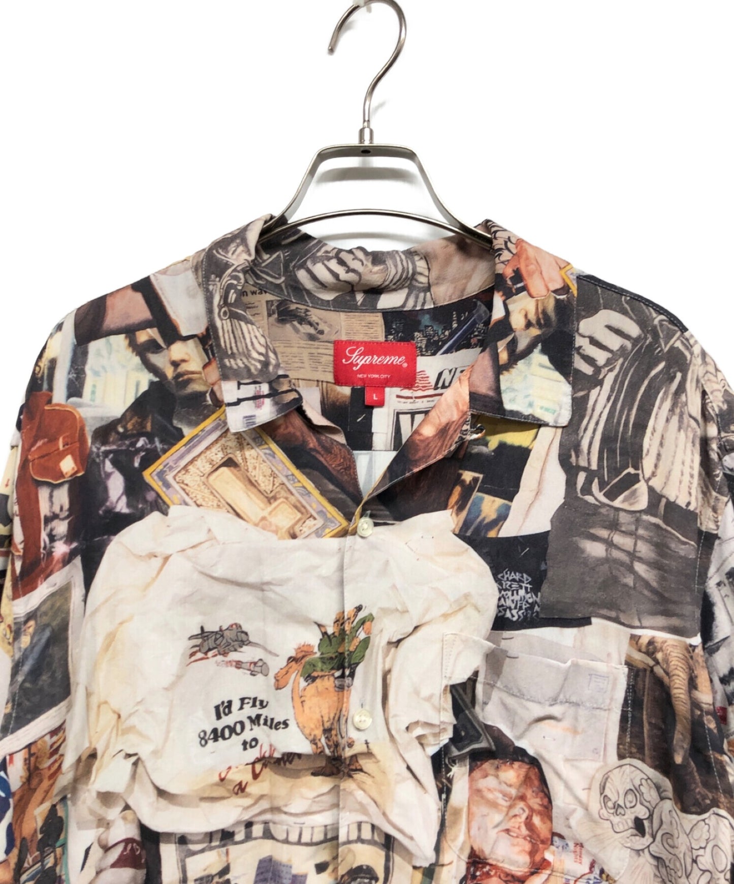 [Pre-owned] SUPREME 21SS Dash's Wall Rayon S/S Shirt