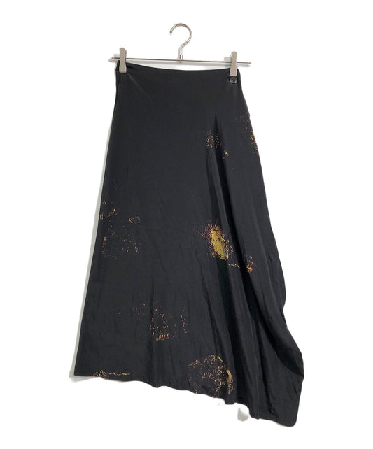 [Pre-owned] yohji yamamoto+noir Asymmetrical silk wrap skirt NQ-S10-901