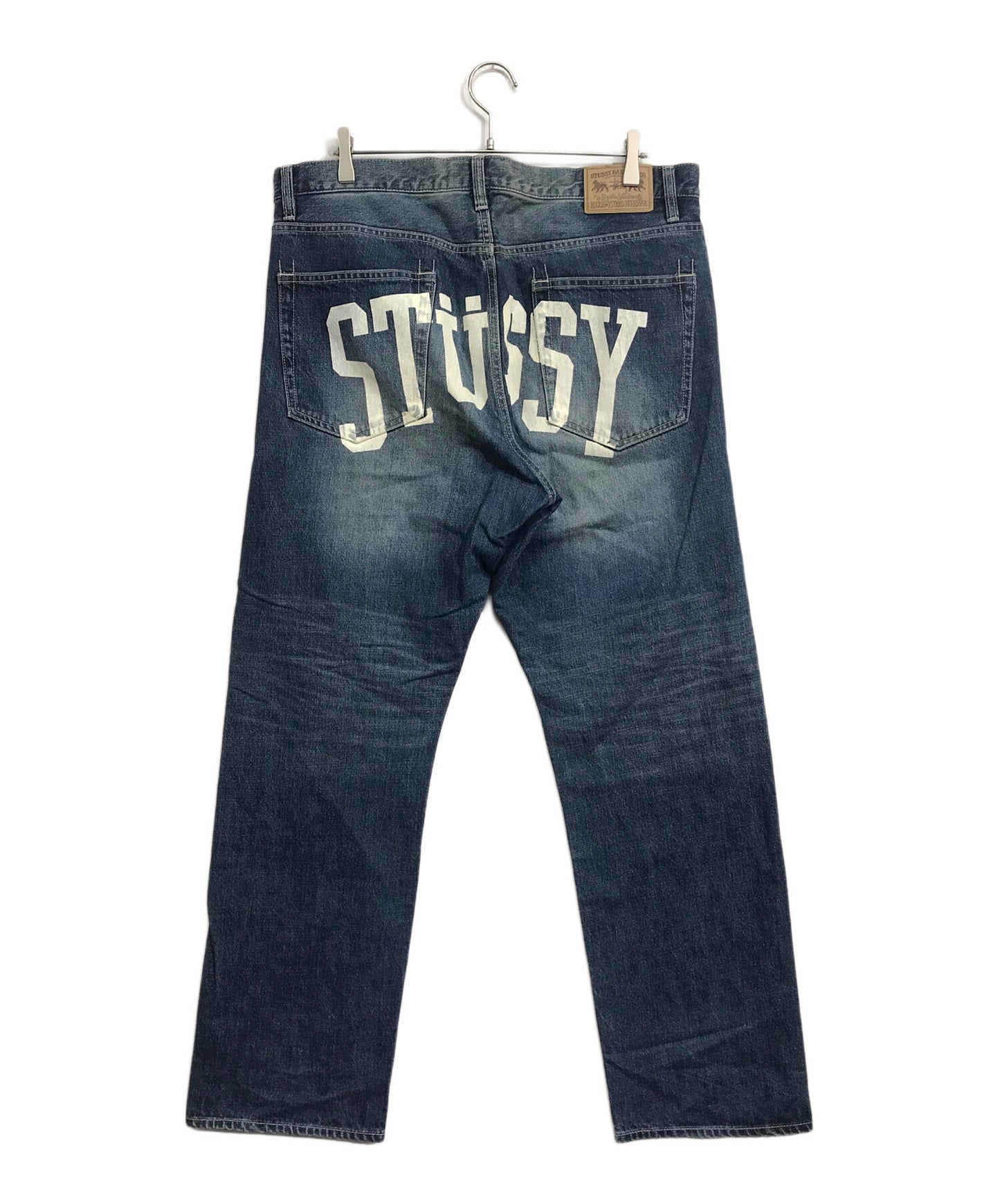 [Pre-owned] stussy Back Print Denim Pants
