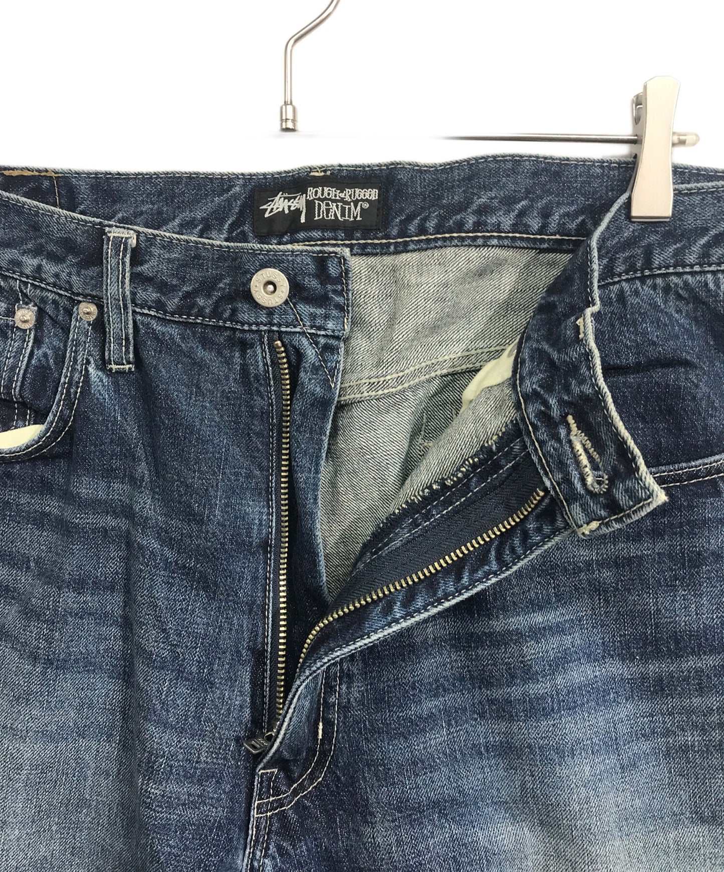 [Pre-owned] stussy Back Print Denim Pants