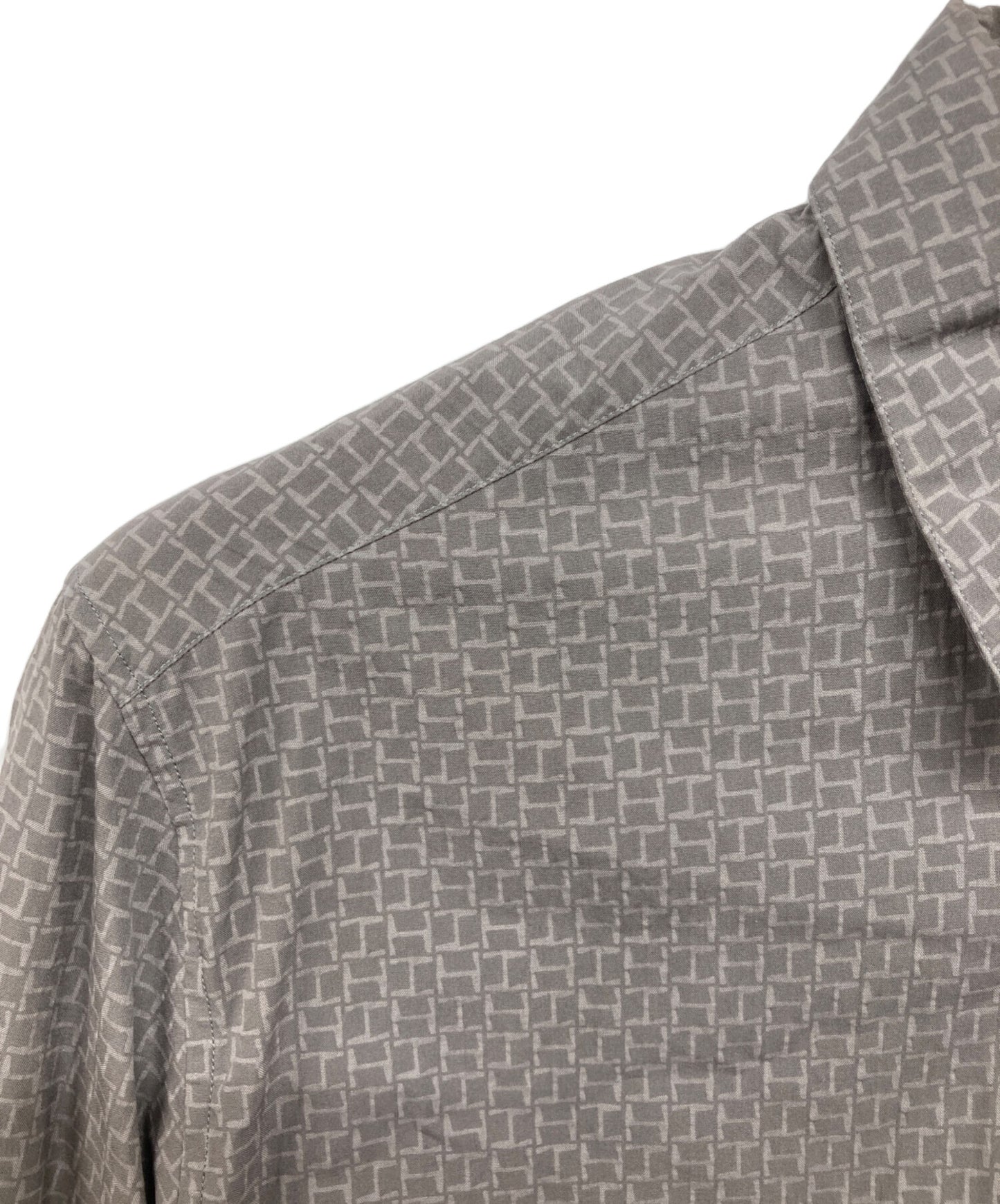 [Pre-owned] HERMES H Pattern Serie Button Shirt