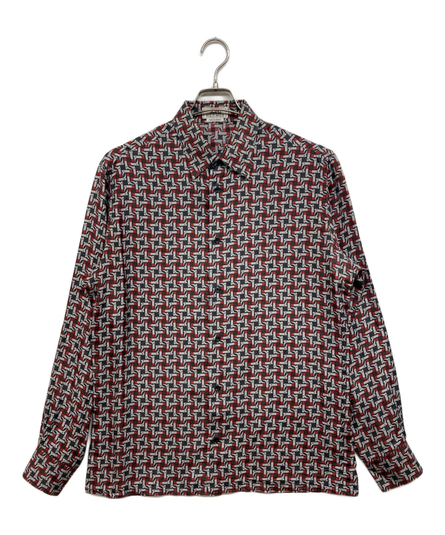 [Pre-owned] HERMES Silk serie shirt with all-over pattern