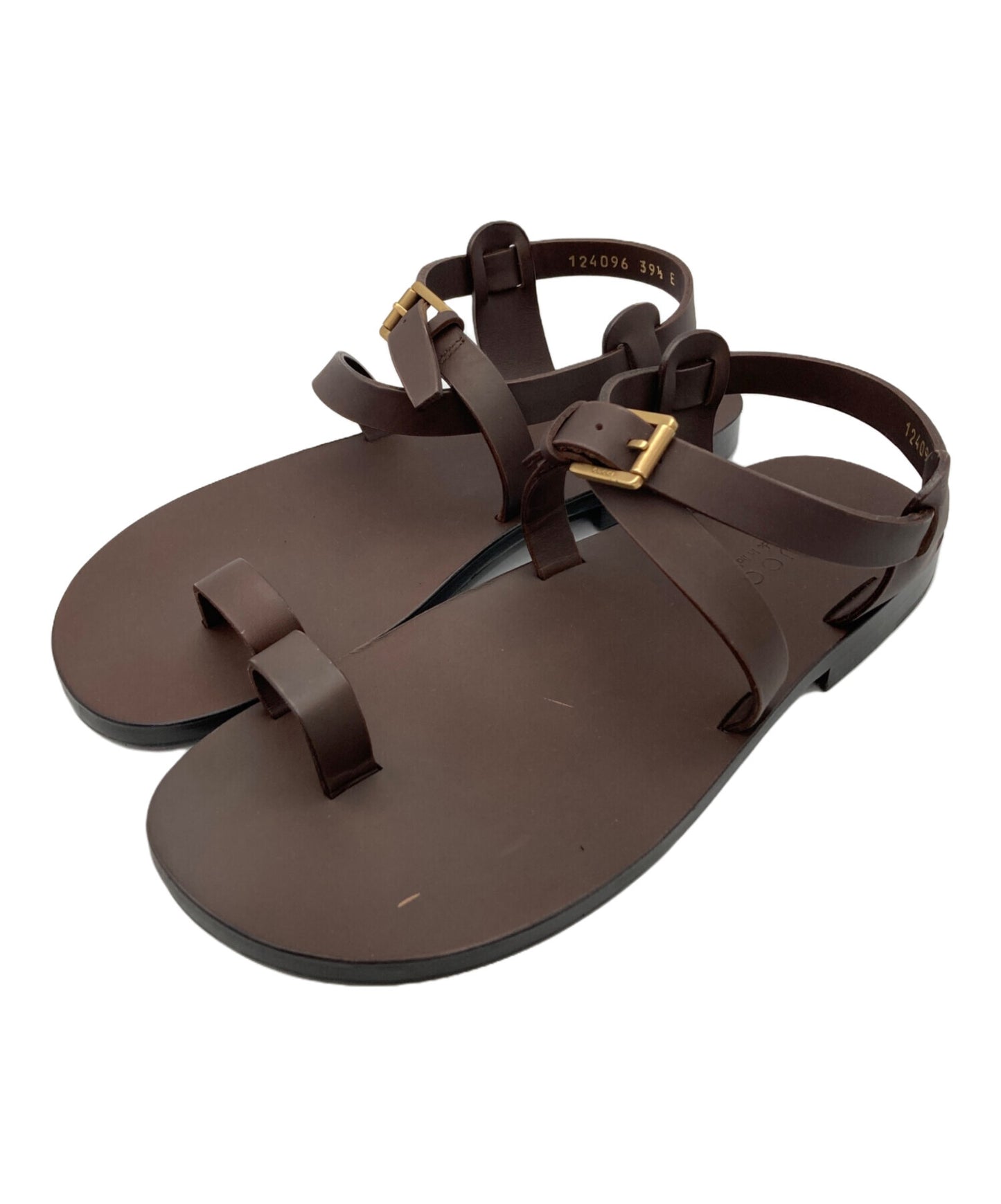 [Pre-owned] GUCCI Leather strap sandals 124096