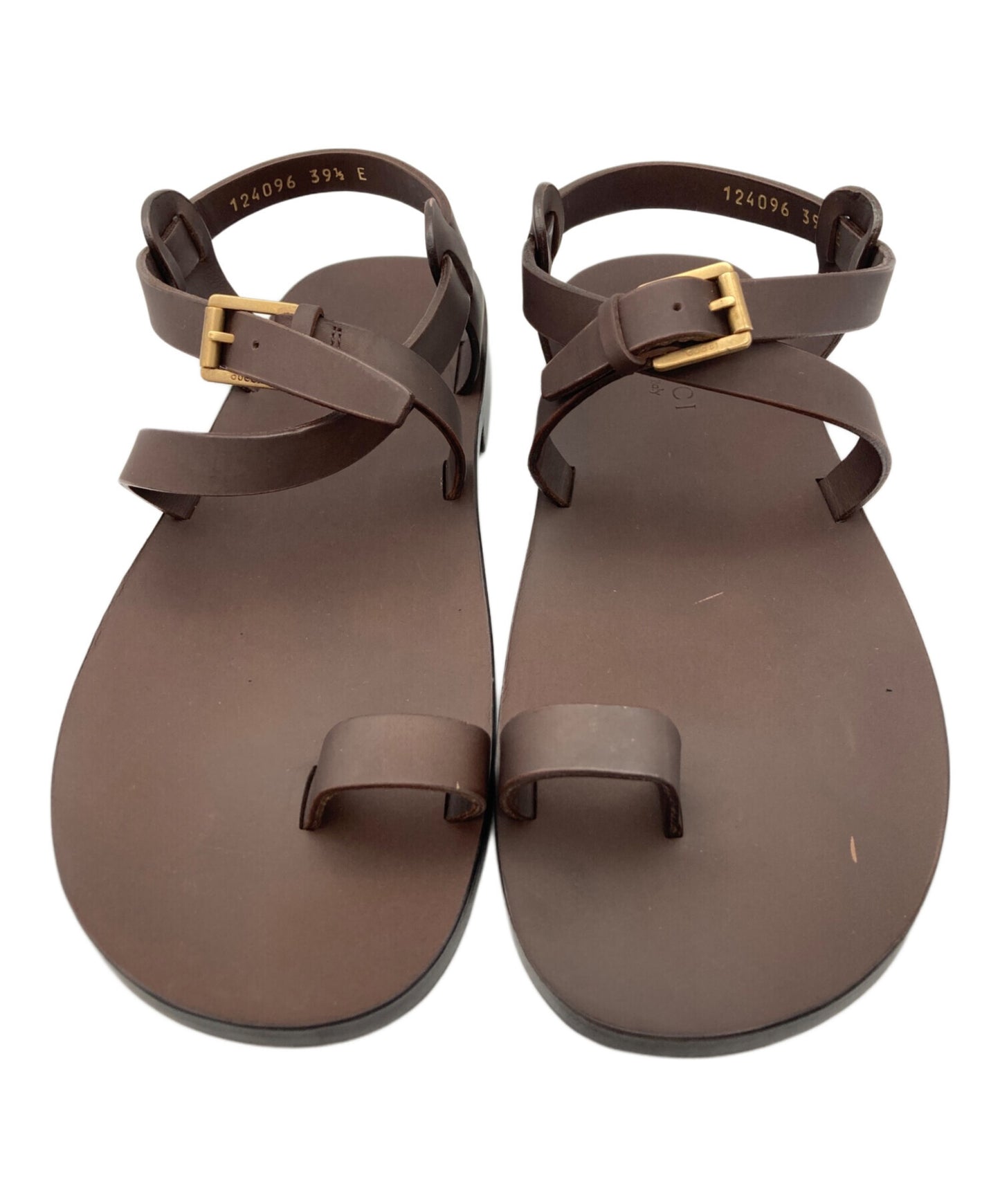 [Pre-owned] GUCCI Leather strap sandals 124096