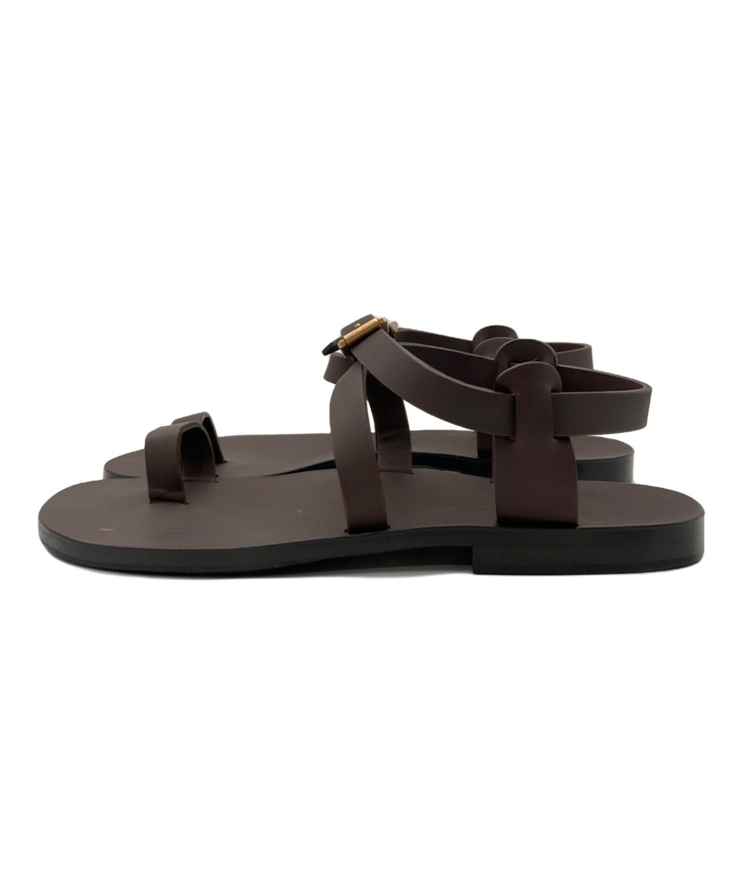 [Pre-owned] GUCCI Leather strap sandals 124096