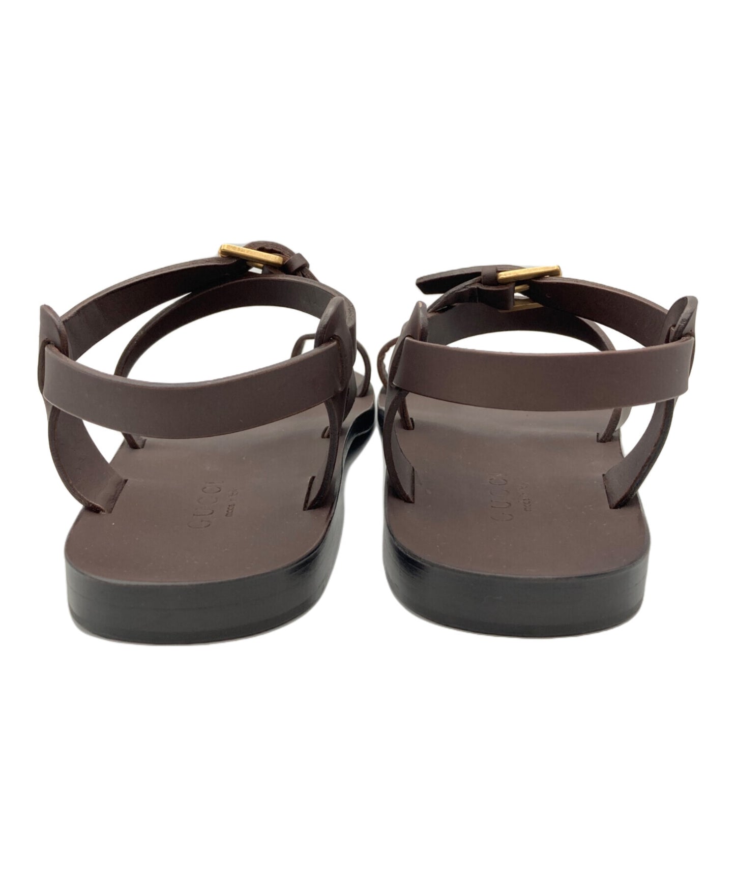 [Pre-owned] GUCCI Leather strap sandals 124096