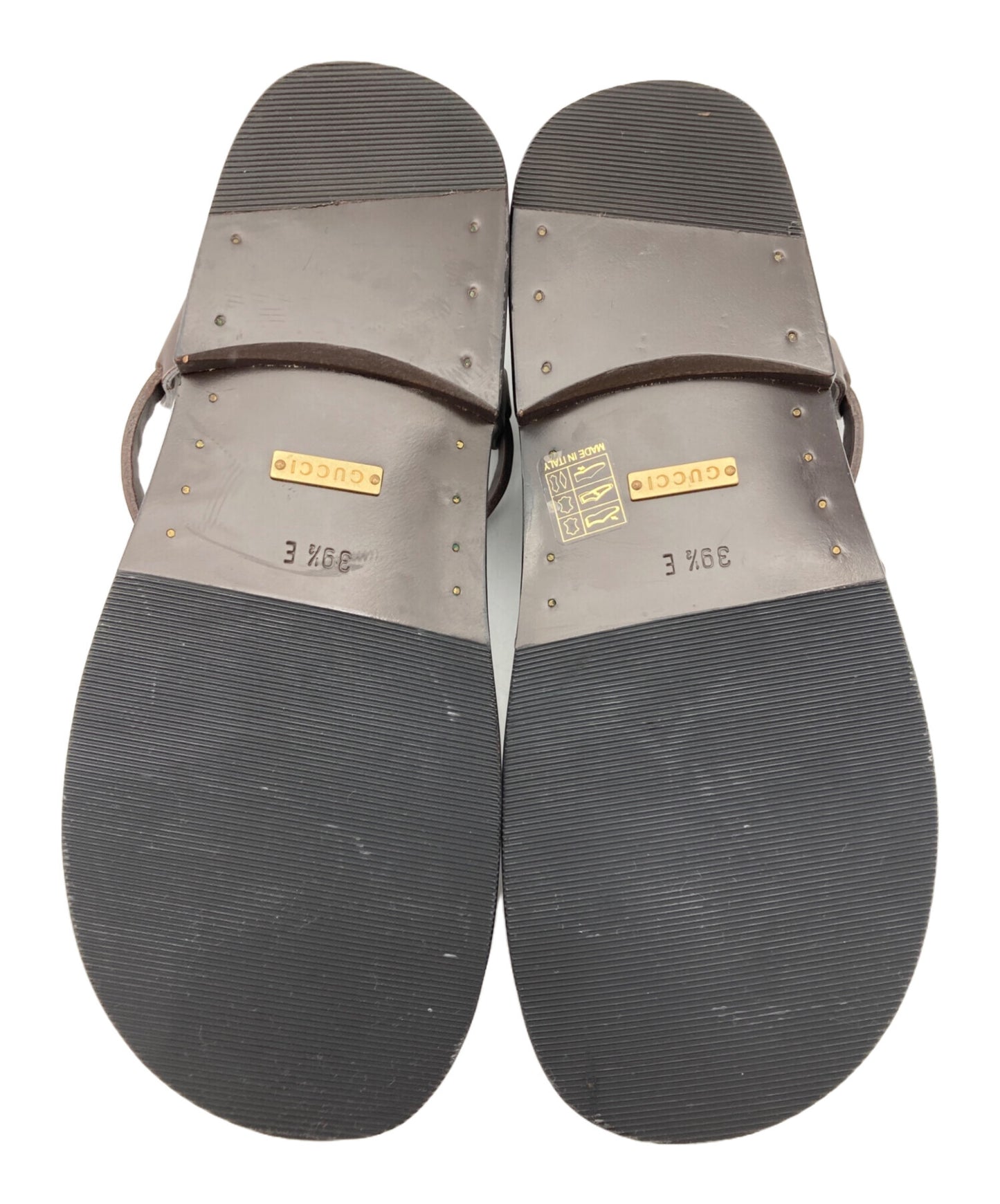 [Pre-owned] GUCCI Leather strap sandals 124096