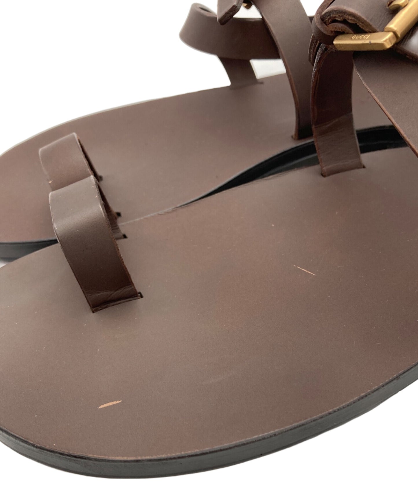 [Pre-owned] GUCCI Leather strap sandals 124096