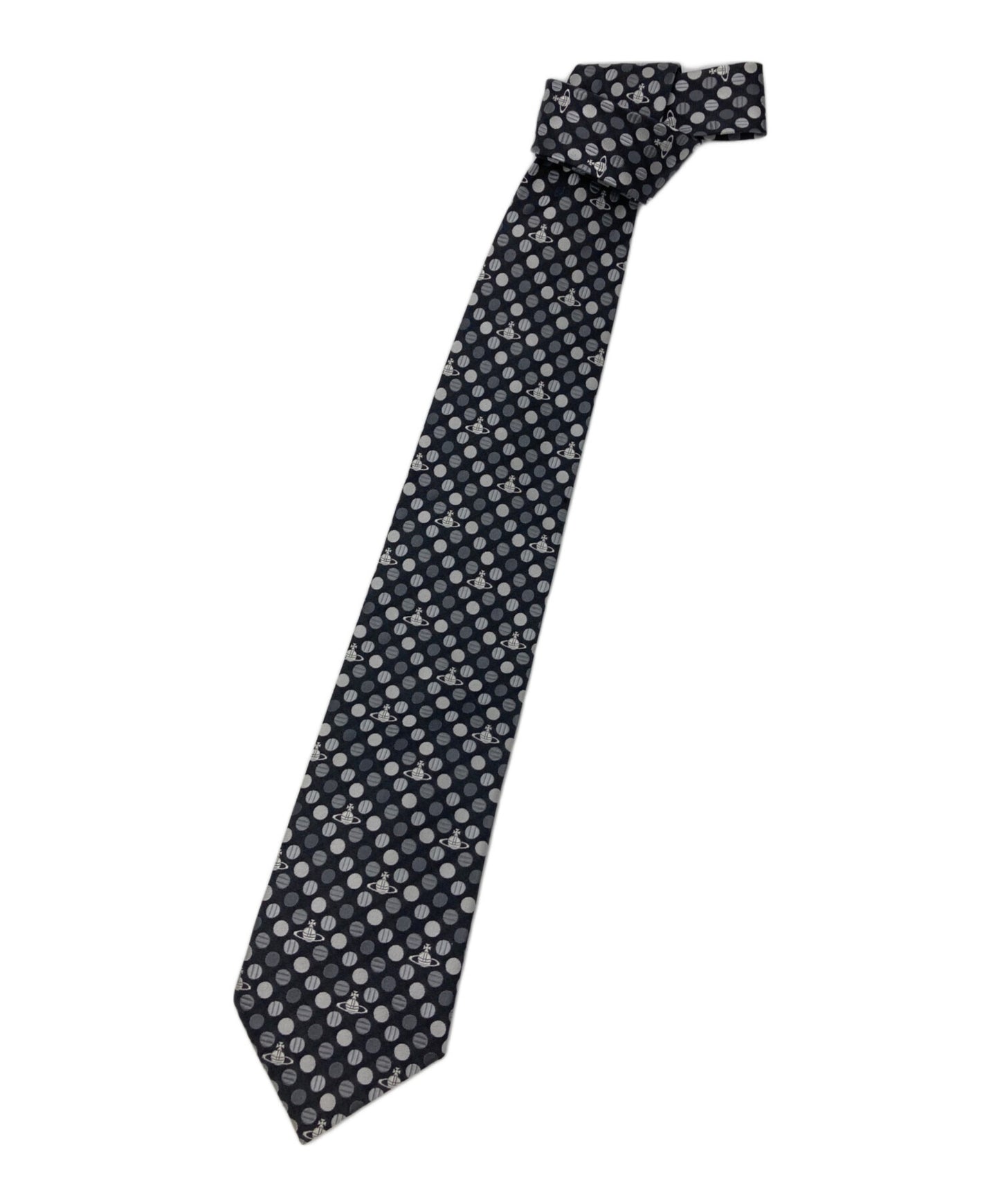 [Pre-owned] Vivienne Westwood Orb-patterned silk tie