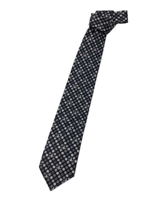 [Pre-owned] Vivienne Westwood Orb-patterned silk tie