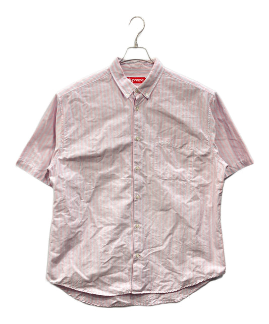 [Pre-owned] SUPREME 25SS Loose Fit Oxford Short Sleeved Striped Shirt