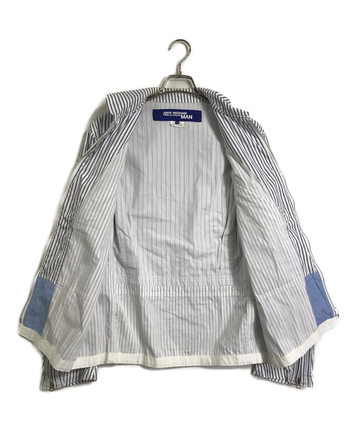 [Pre-owned] COMME des GARCONS JUNYA WATANABE MAN Cotton Poplin Striped Zip Jacket WG-J033