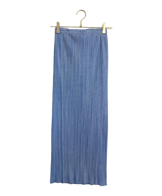 [Pre-owned] PLEATS PLEASE Pleated Skirt PLEATS PLEASE Pleats Pleases Blue and White Size 2 PP82-JG813