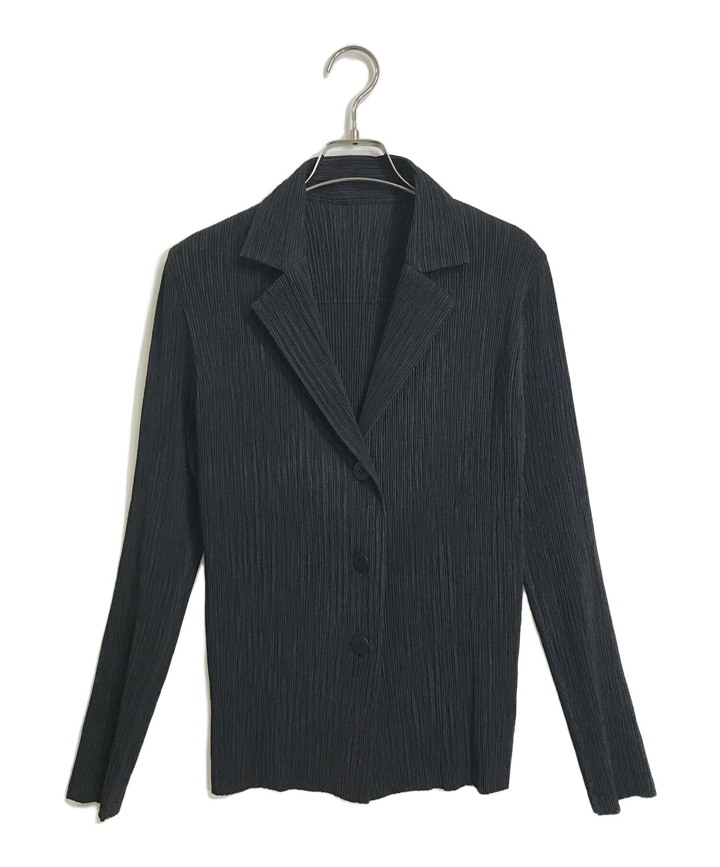 [Pre-owned] ISSEY MIYAKE Pleated shawl collar jacket 3B design jacket with pockets Winter 09 IM94FD427