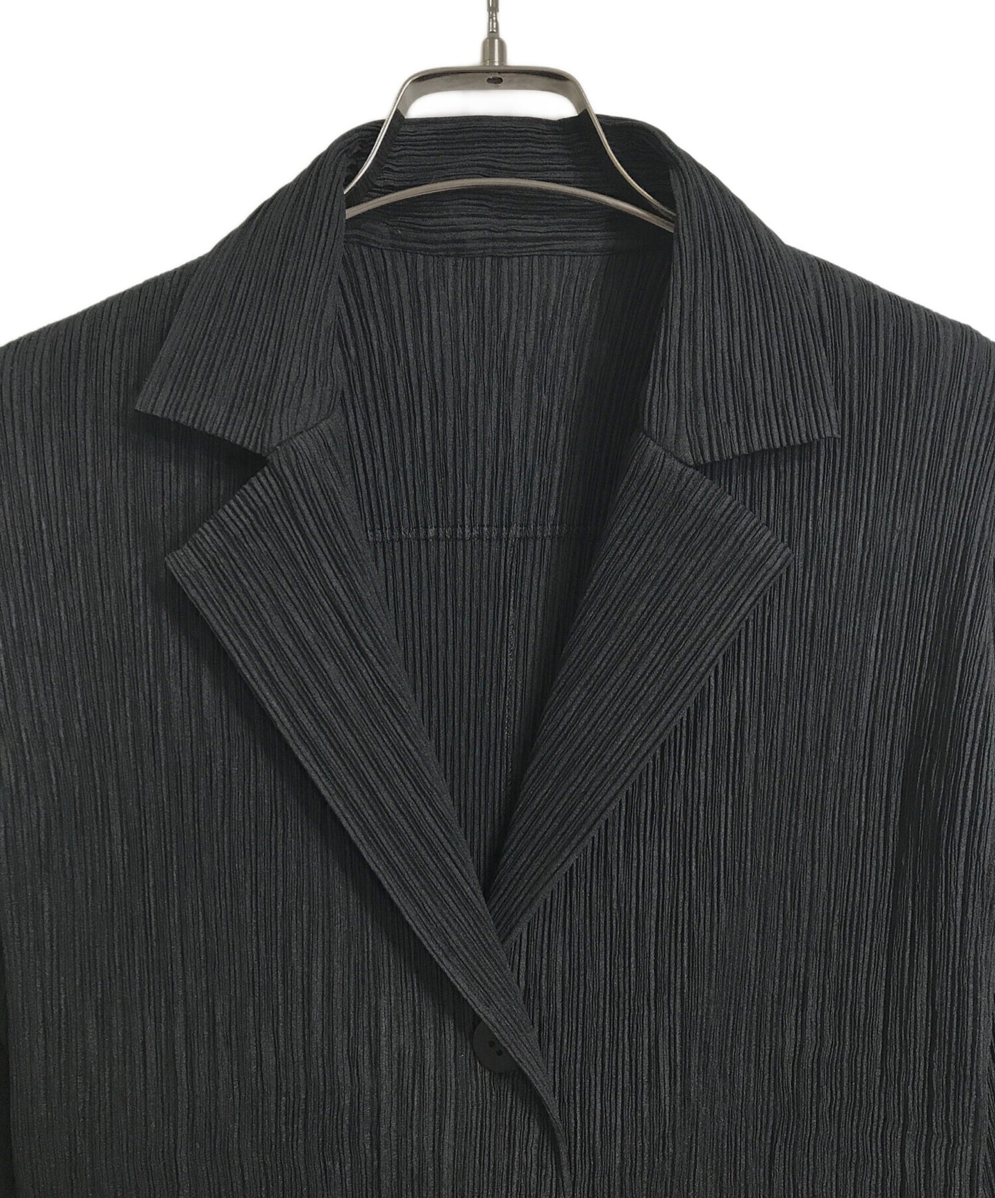 [Pre-owned] ISSEY MIYAKE Pleated shawl collar jacket 3B design jacket with pockets Winter 09 IM94FD427