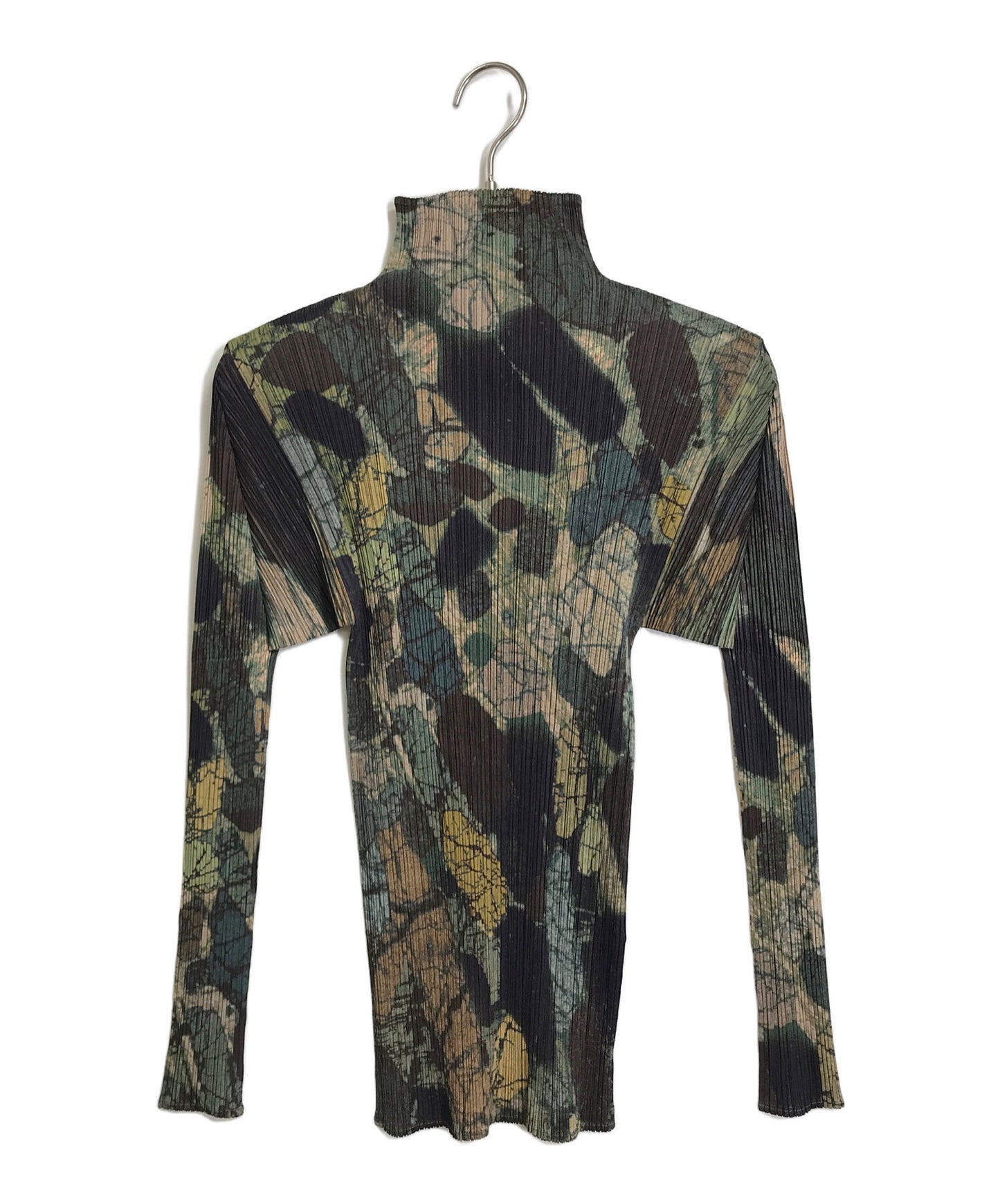 [Pre-owned] PLEATS PLEASE Allover patterned high-neck pleated cut and sewn pleated blouse Made in Japan PP74-JK504