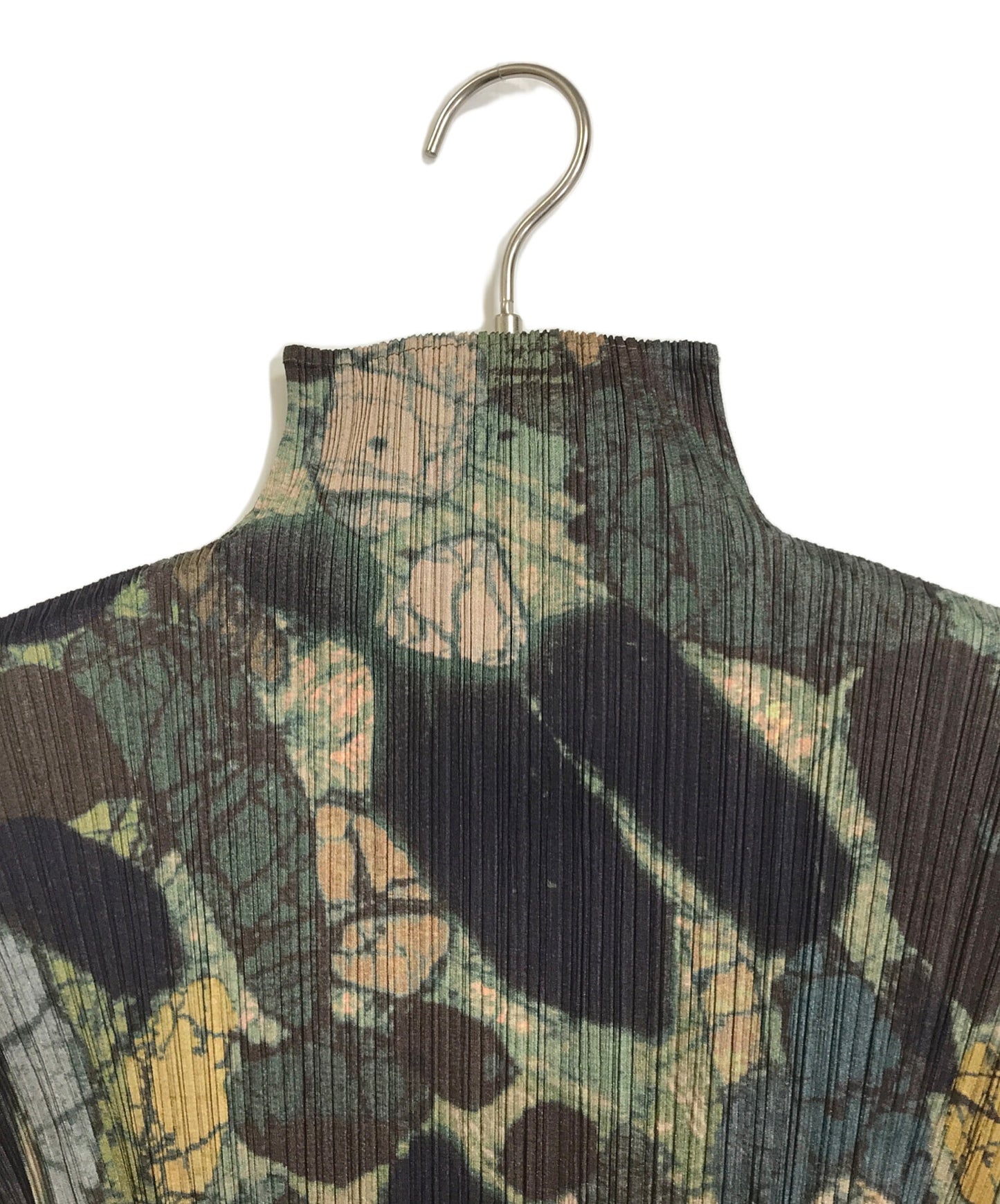 [Pre-owned] PLEATS PLEASE Allover patterned high-neck pleated cut and sewn pleated blouse Made in Japan PP74-JK504