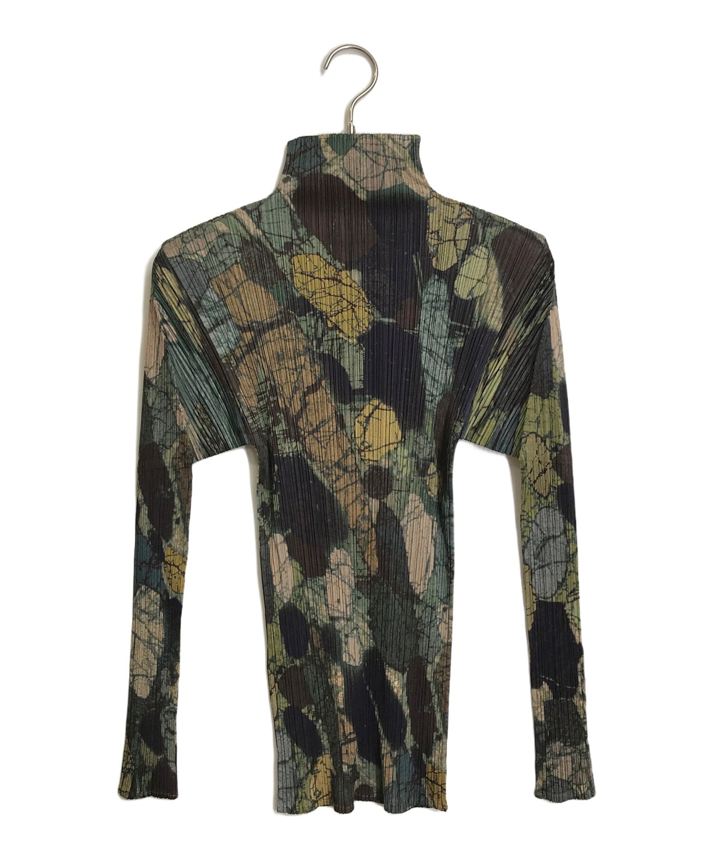 [Pre-owned] PLEATS PLEASE Allover patterned high-neck pleated cut and sewn pleated blouse Made in Japan PP74-JK504