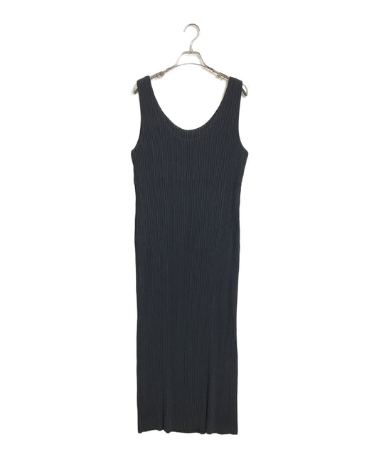 [Pre-owned] ISSEY MIYAKE side slit pleats dress long dress maxi dress design dress pleats one-piece IM92-FH944