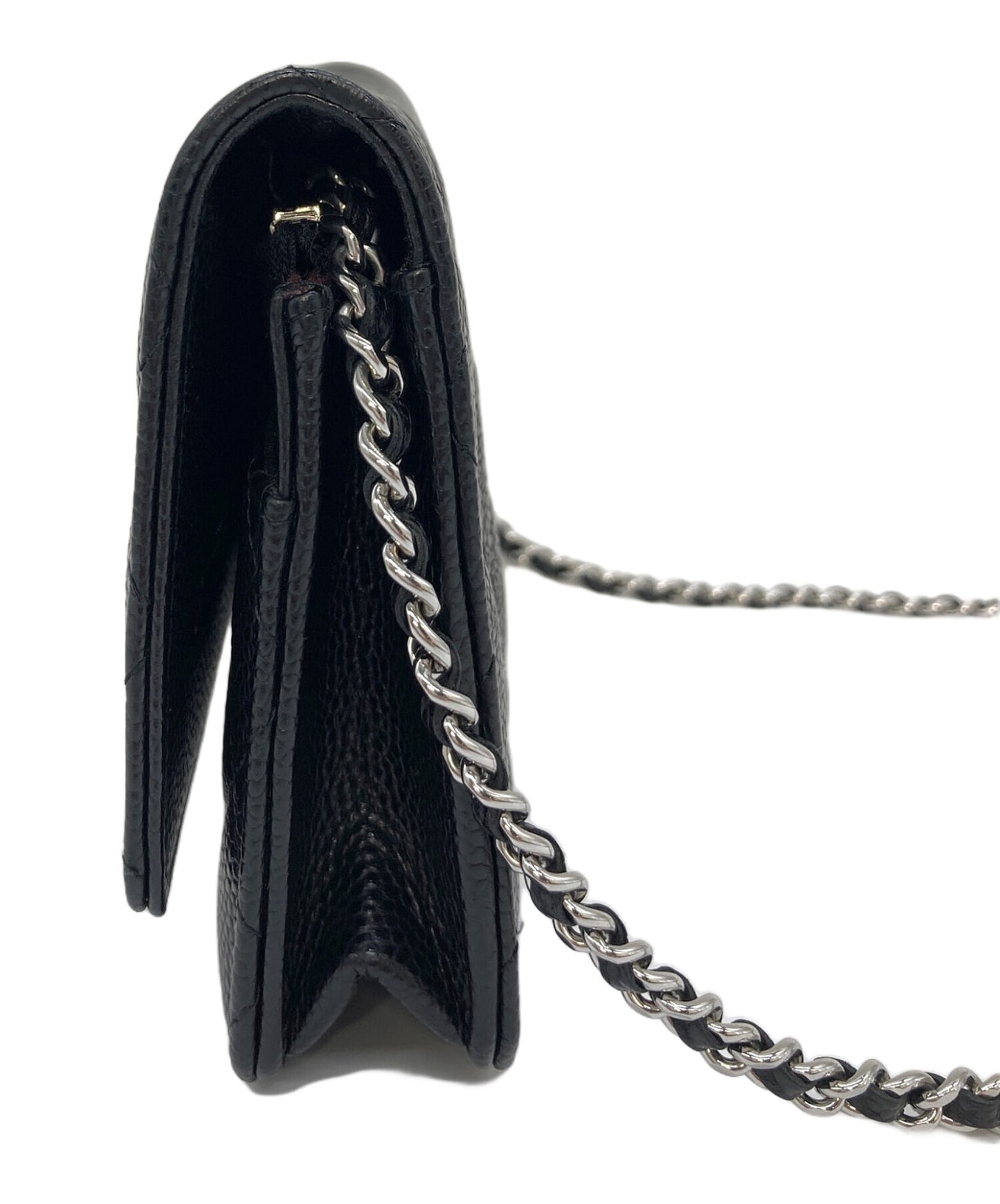 [Pre-owned] CHANEL Caviar skin matrasse chain wallet shoulder bag