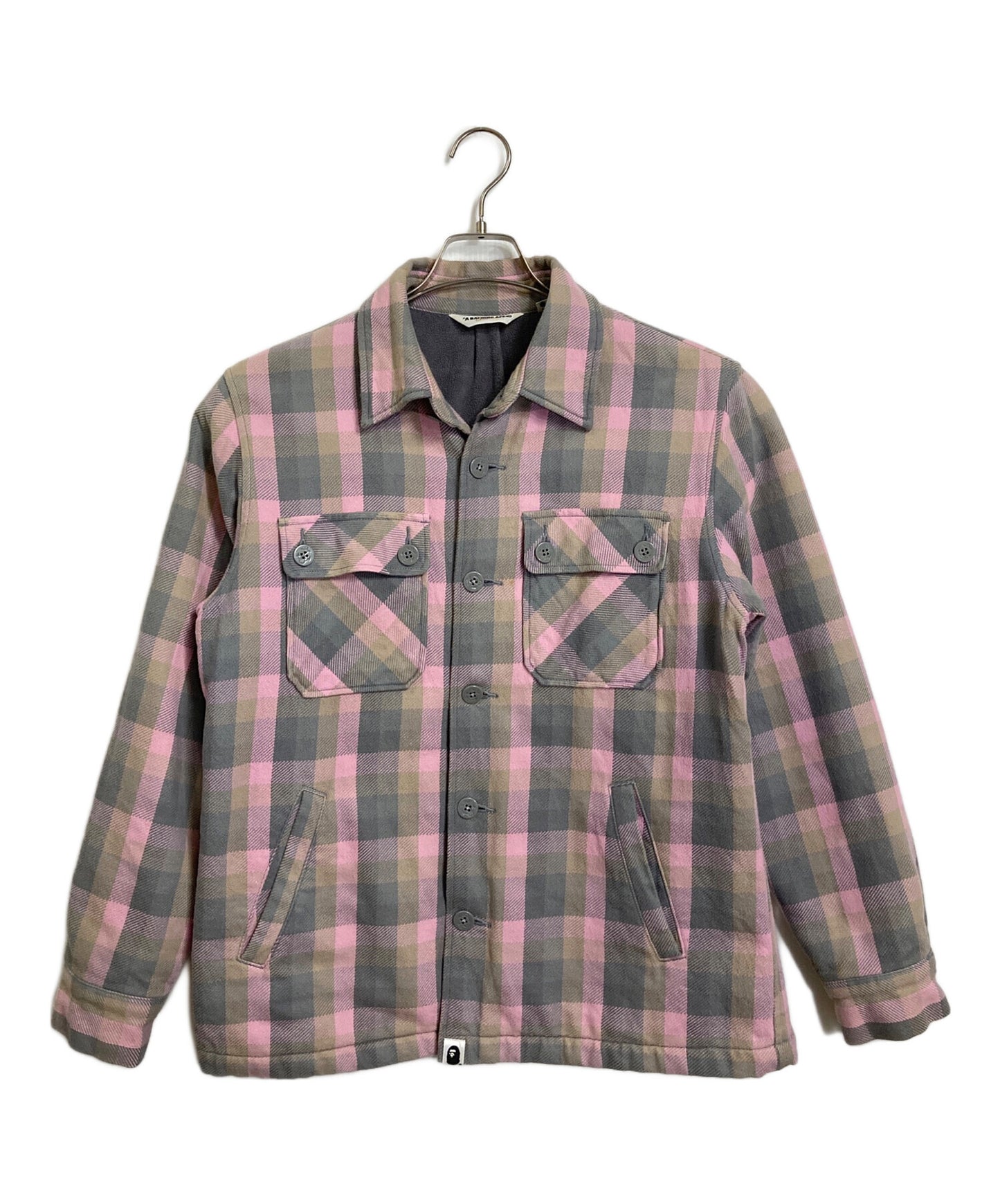 [Pre-owned] A BATHING APE Check Jacket cpo Jacket Outerwear Made in Japan