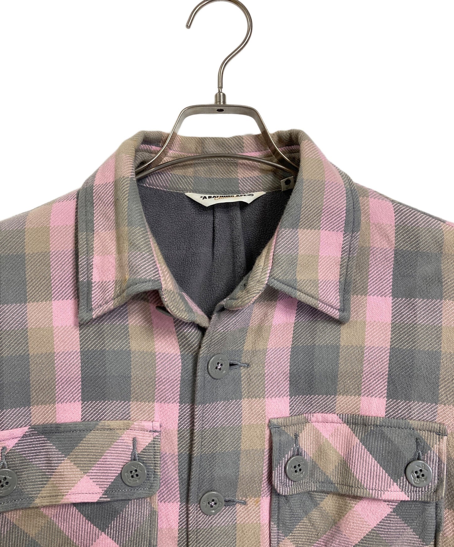 [Pre-owned] A BATHING APE Check Jacket cpo Jacket Outerwear Made in Japan